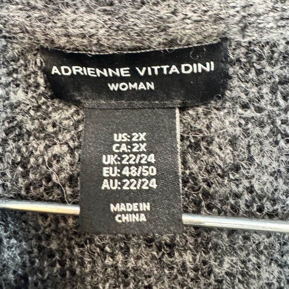 Adrienne Vittadini Knit Sweater Gray - Picture 4 of 11